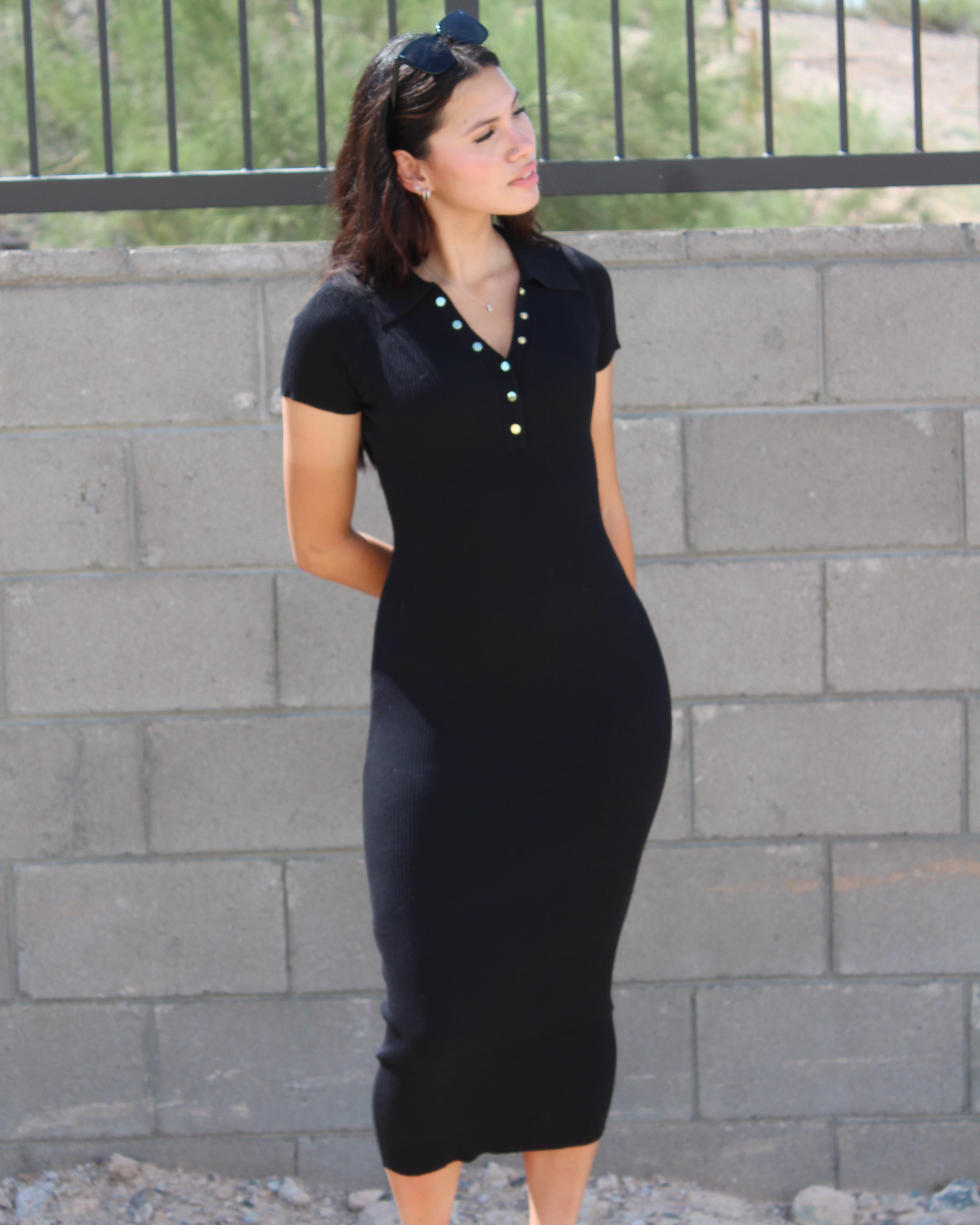 Bodycon polo dress