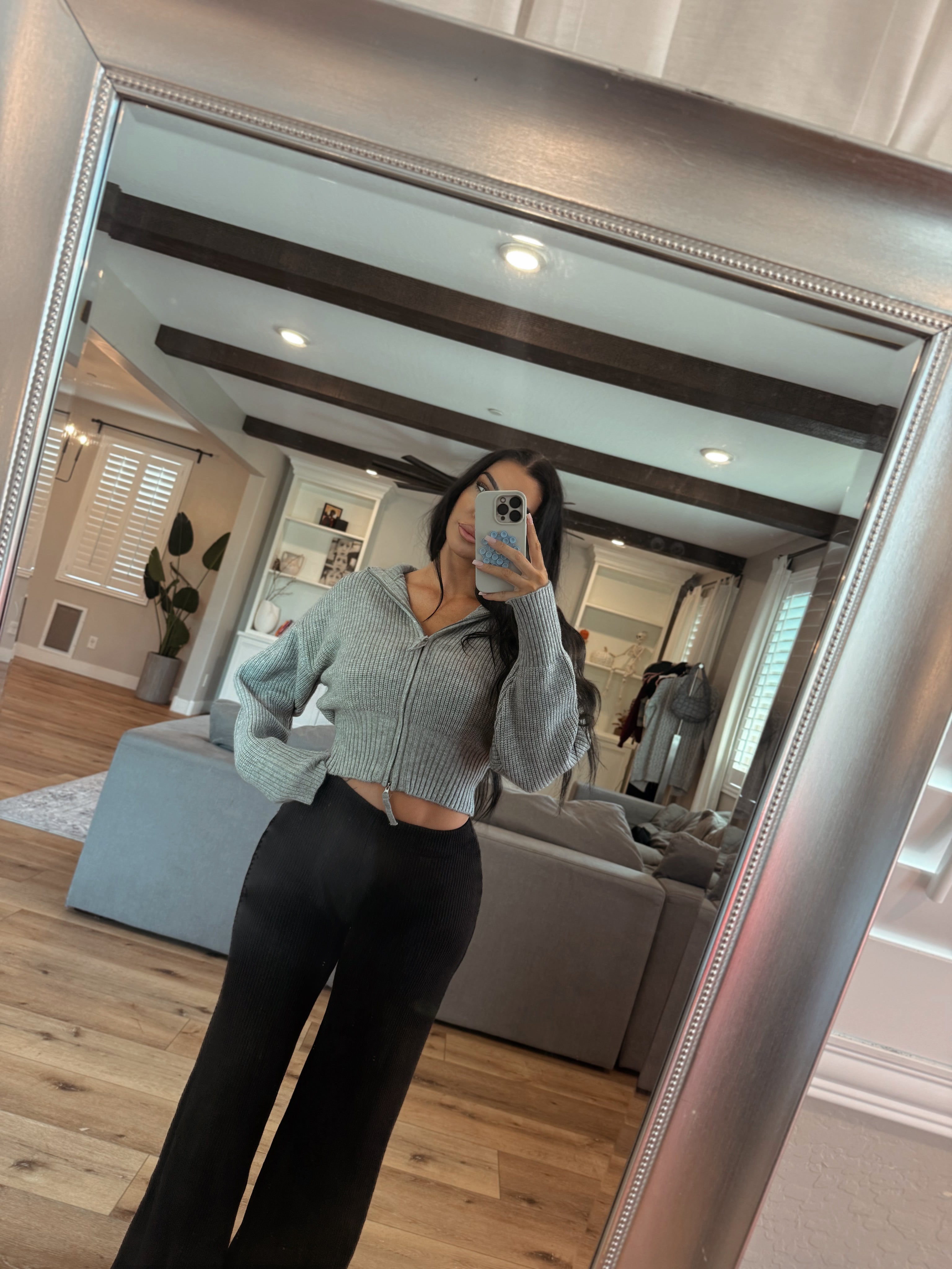 Cozy chic zip-up