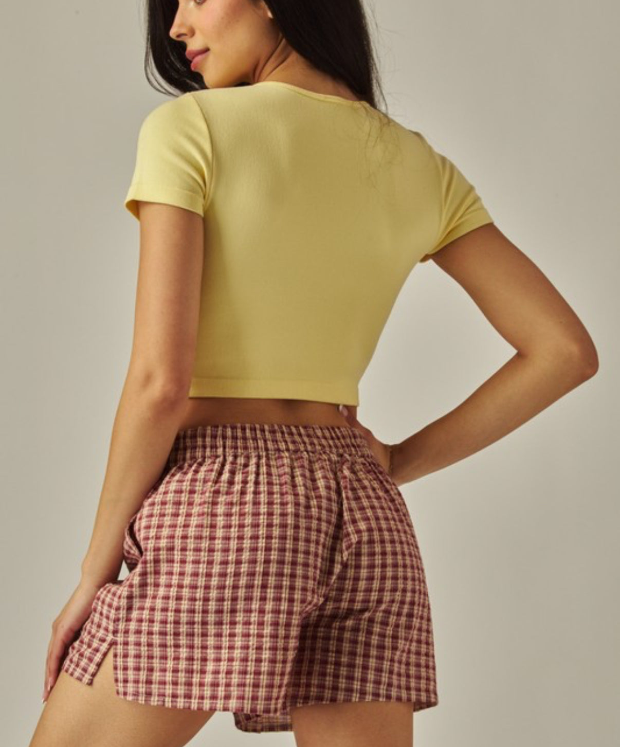 Fall plaid shorts