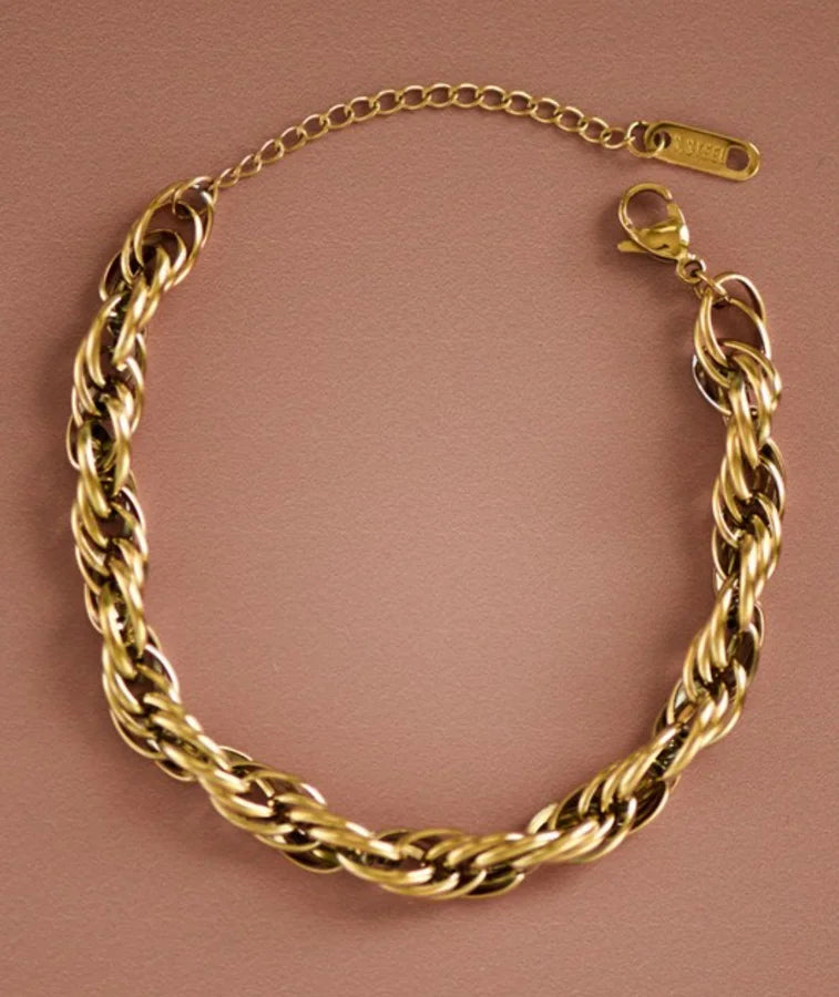 Gold Chain Link Bracelet