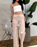 Striped linen pants