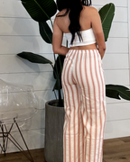 Striped linen pants